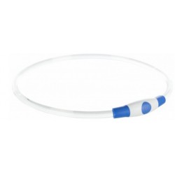 Collier flash anneau lumineux USB taille S-M bleu