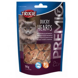 Friandise chat Ducky Hearts canard & colin 50 grs