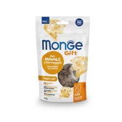 Friandises Chat Filled & Crunchy Monge Gift 60 grs Porc et Fromage
