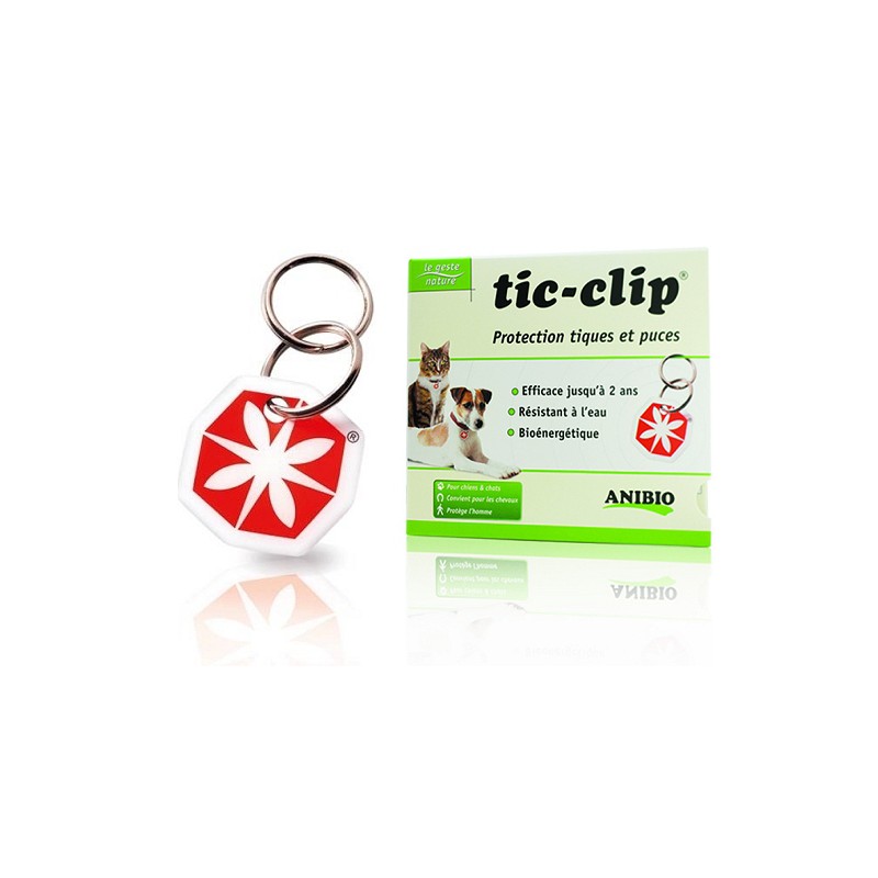 Médaille tic-clip protection tiques et puces